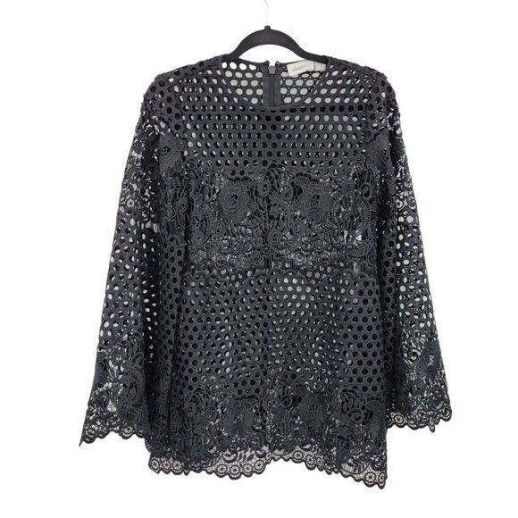 Womens Alice McCall Dress Like I Would Lace Statement Sleeve Mini Goth Blk Sz 2 - Picture 3 of 17